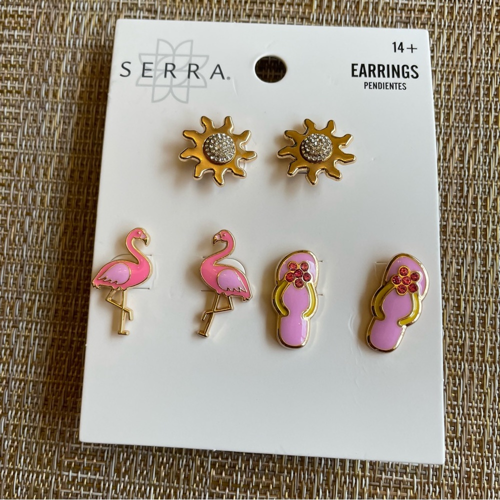 Serra whimsical (3) piece pierced earring set